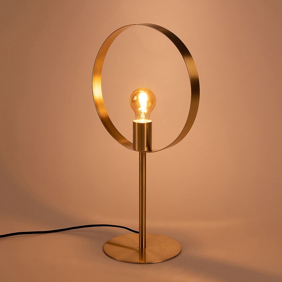 Lampe à poser en métal D28xH51,50cm - doré-JULIANE