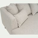 Canapé d'angle gauche en tissu - beige roucas-TESSOUN