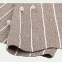 Tapis kilim en laine et en coton à motifs - beige 160x230cm-CARRI