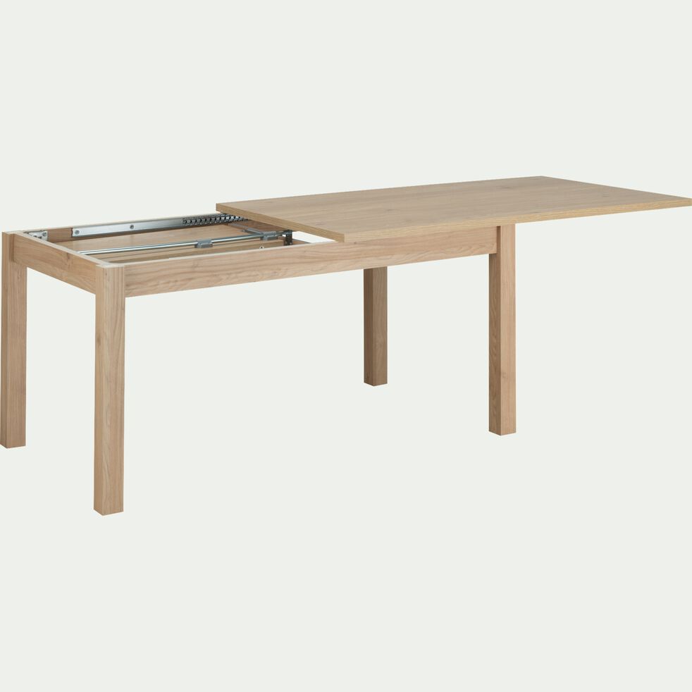 Table rectangulaire extensible - bois clair (6 à 8 places)-LIMANDA