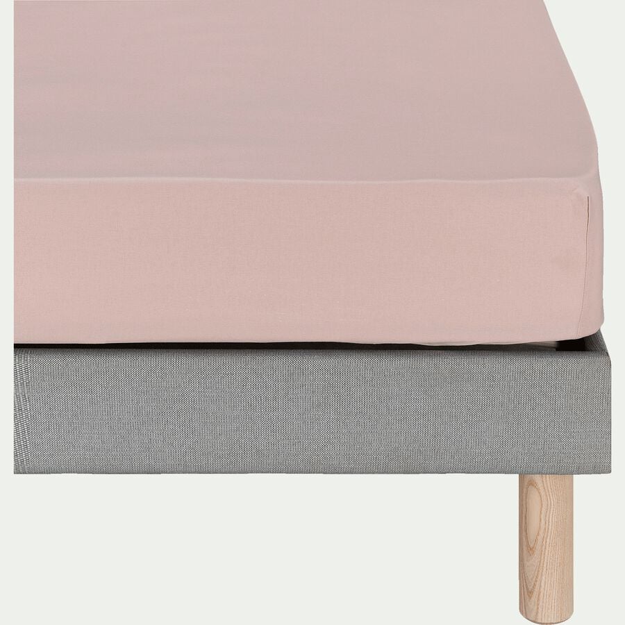 Drap plat en coton 270x300cm - rose rosa - CALANQUES - al