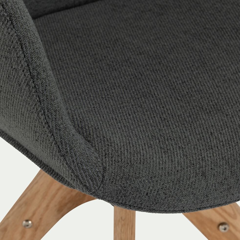 Chaise de bureau ajustable en tissu - gris restanque-IRA