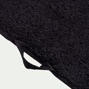 Serviette de bain brodé en coton - noir 50x100cm-Romane