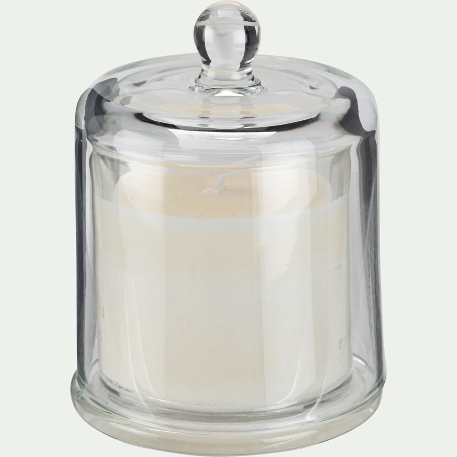 Bougie parfumée senteur Fleur de coton avec cloche en verre 145g-VINPA