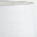 Abat-jour tambour en coton D23cm - blanc capelan-MISTRAL