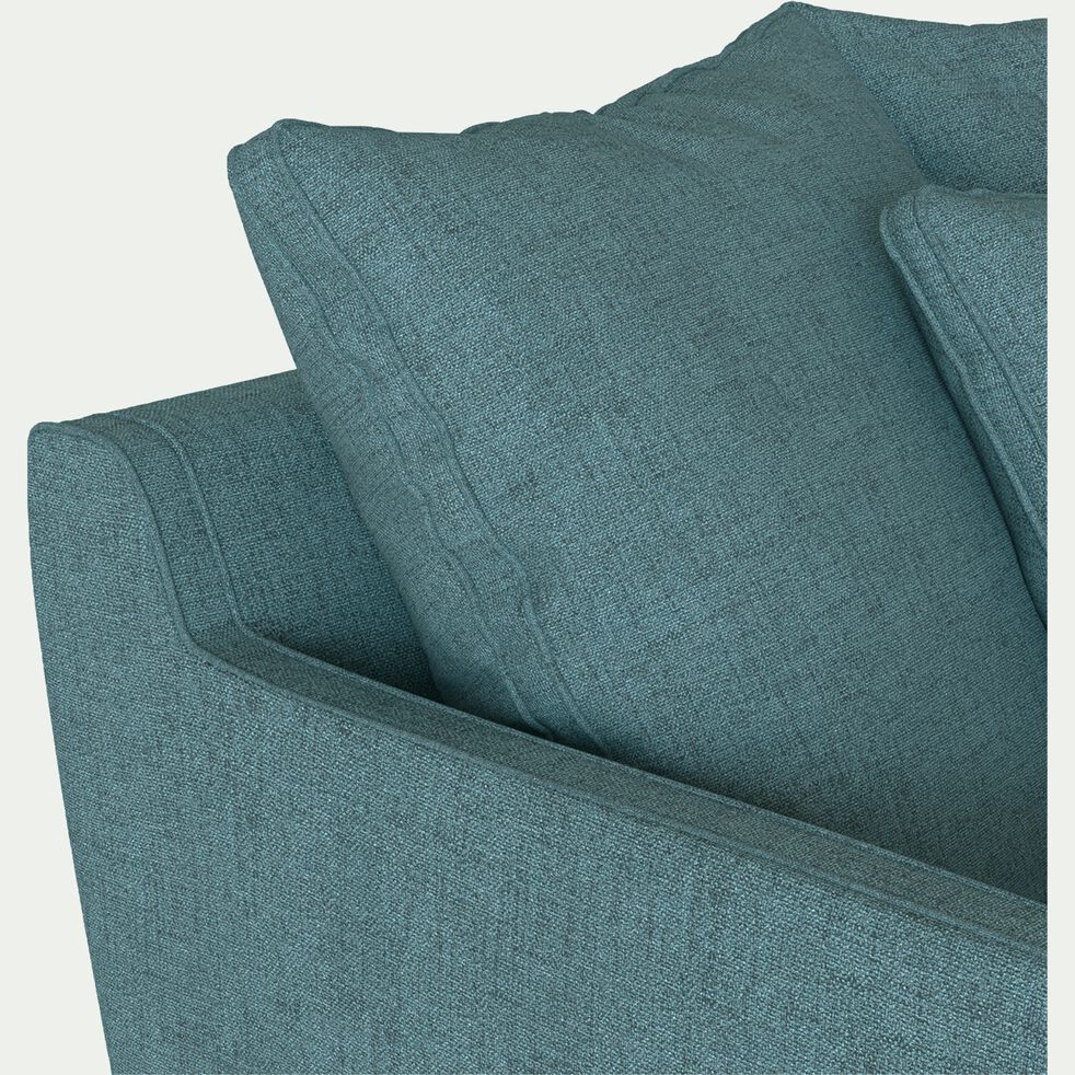 Canapé 3 places fixe en tissu - bleu niolon-LENITA
