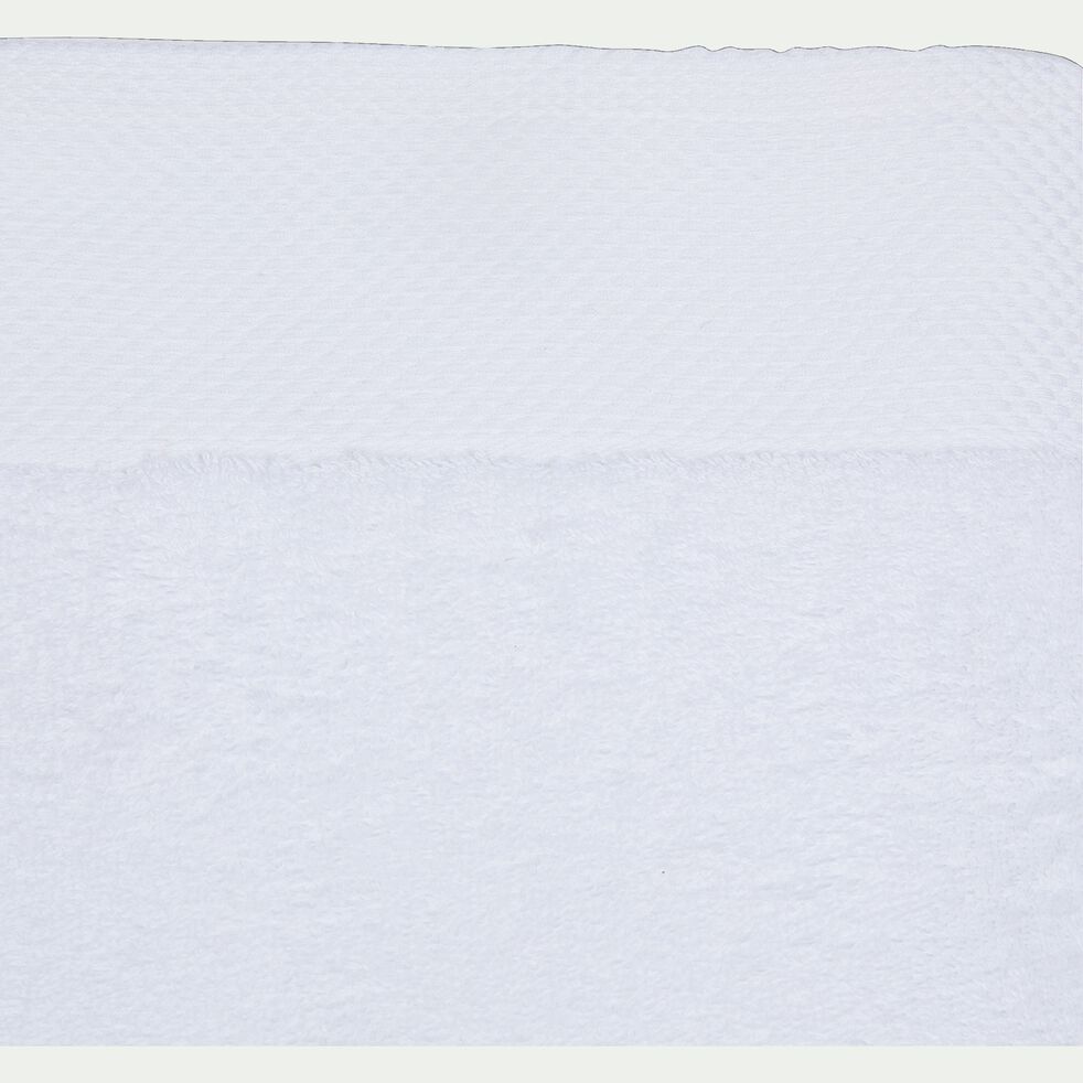 Lot de 2 gants de toilette en coton peigné - blanc optique-Azur