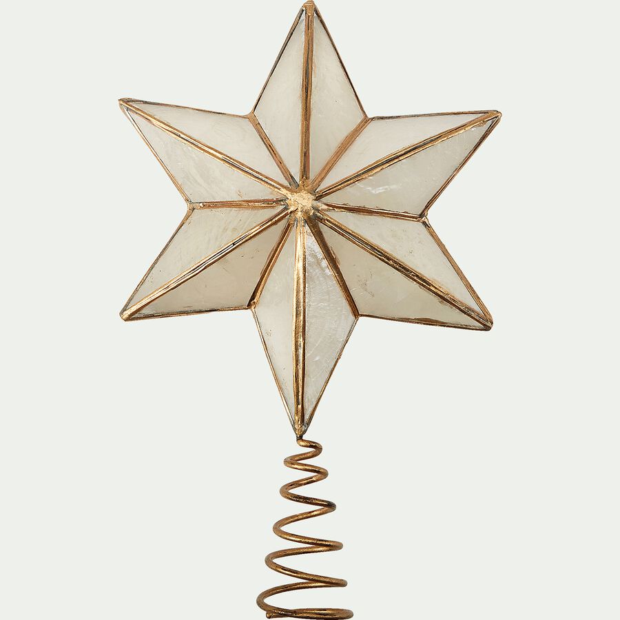 Cime de sapin étoile en en fer - doré H24cm-URBANO