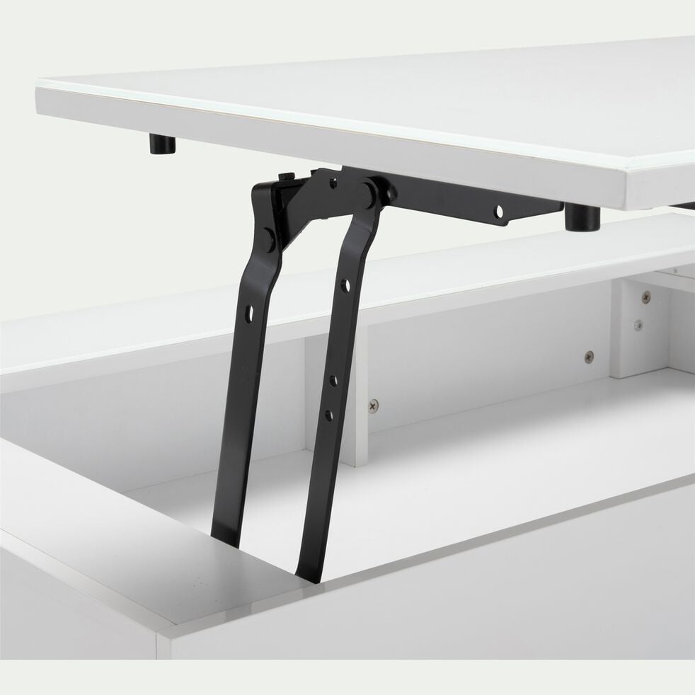 Table basse avec tablette relevable - blanc-Novy