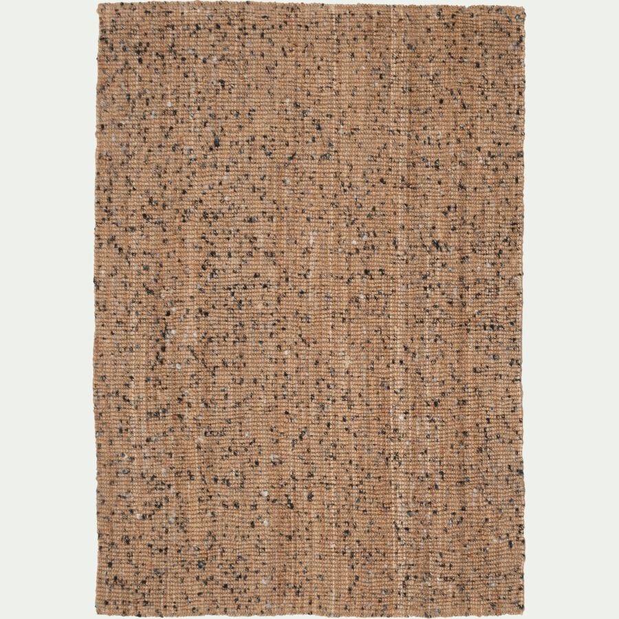 Tapis moucheté en jute et laine - naturel 160x230cm-ROUET