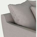 Canapé 4 places fixe en tissu joint - gris borie-LENITA