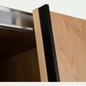 Armoire 2 portes coulissantes effet chêne clair - bois clair H210cm-GASPARD