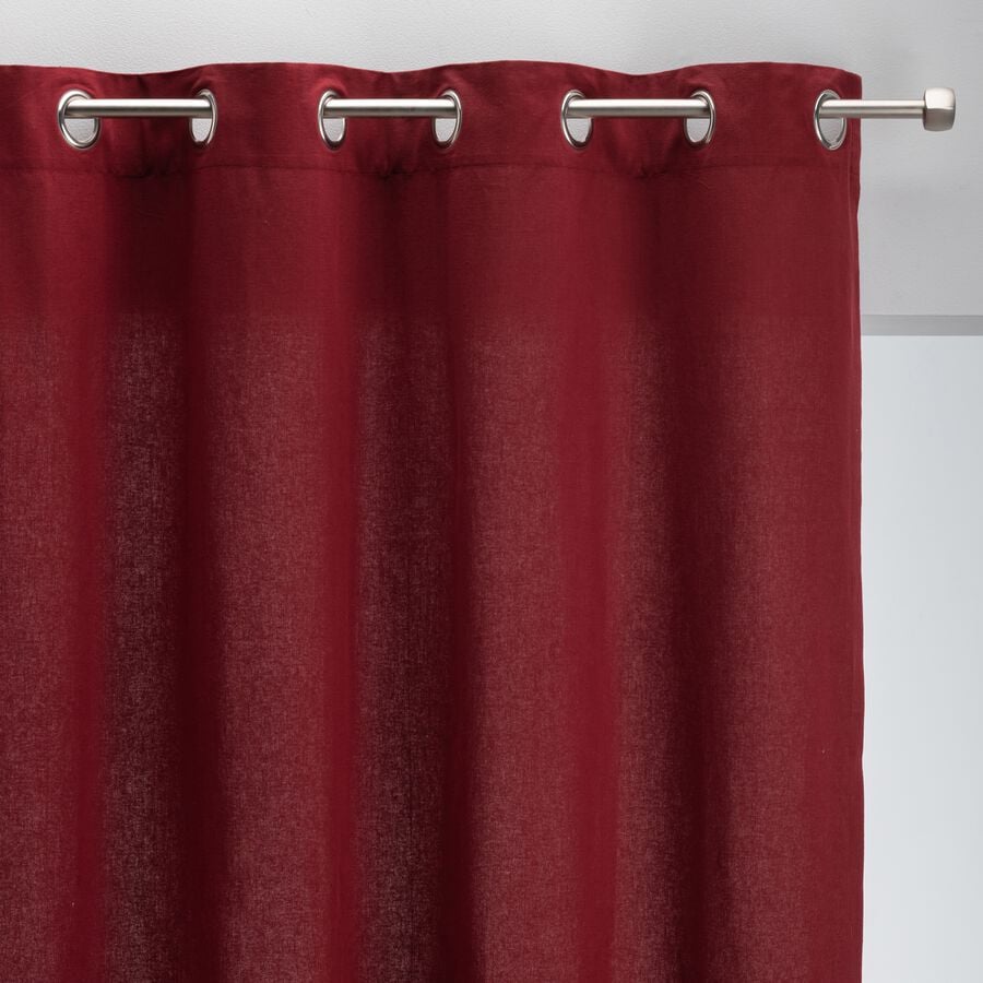 Rideau à œillets en coton - rouge sumac 140x250cm-CALANQUES