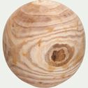 Boule décorative en bois de paulownia - naturel D13,5cm-VICTOR