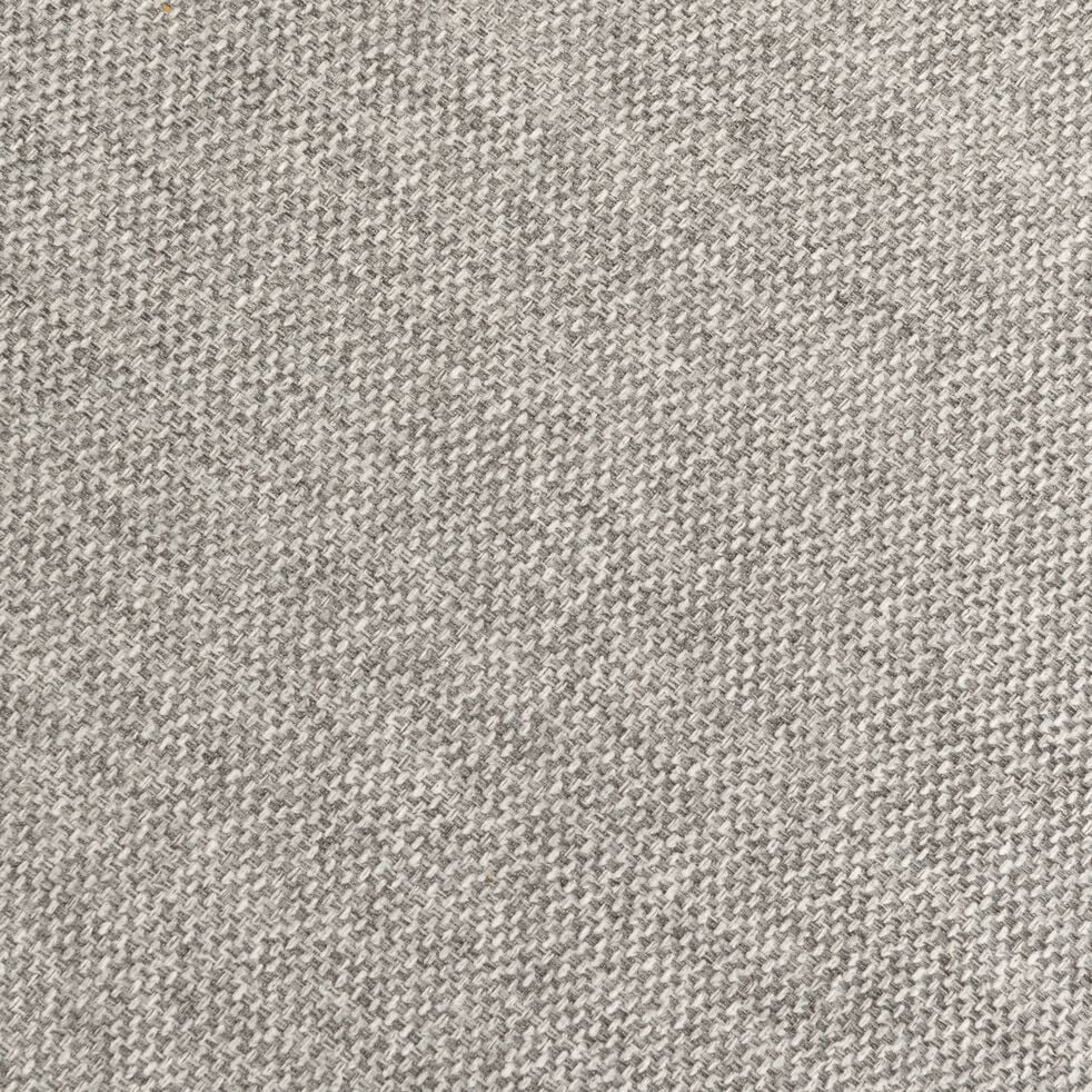 Fauteuil en tissu chiné et piétement en hévéa - gris borie-VALLON