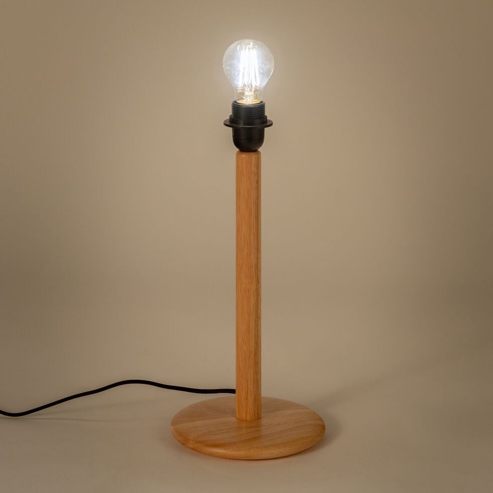 Pied de lampe en chêne - bois clair H41,5cm-MILINA