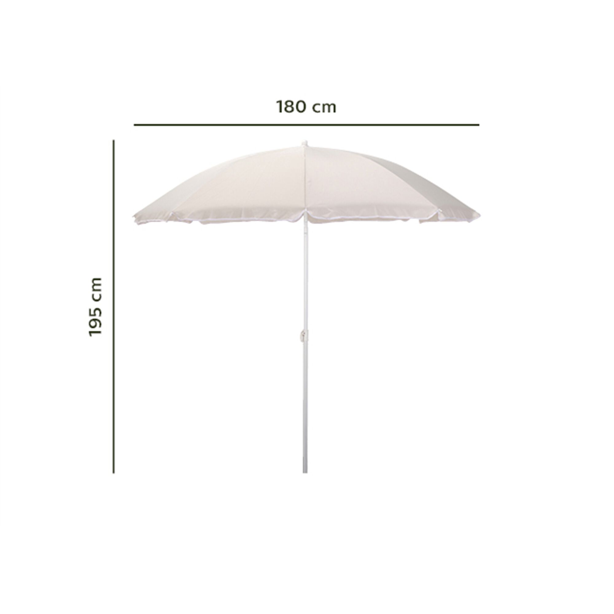 Parasol de plage - beige roucas (D180cm)-GASSIN