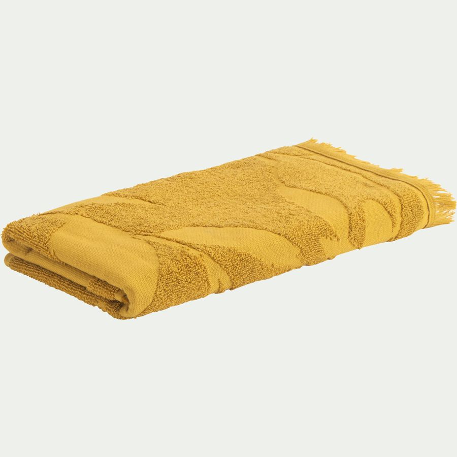 Drap de bain en coton - jaune argan 100x150cm-Ryad