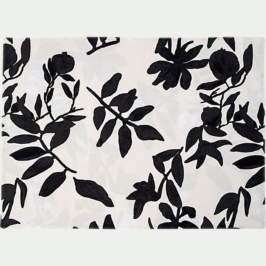 Set de table en coton à motif floral - blanc 35x48cm-MALINI