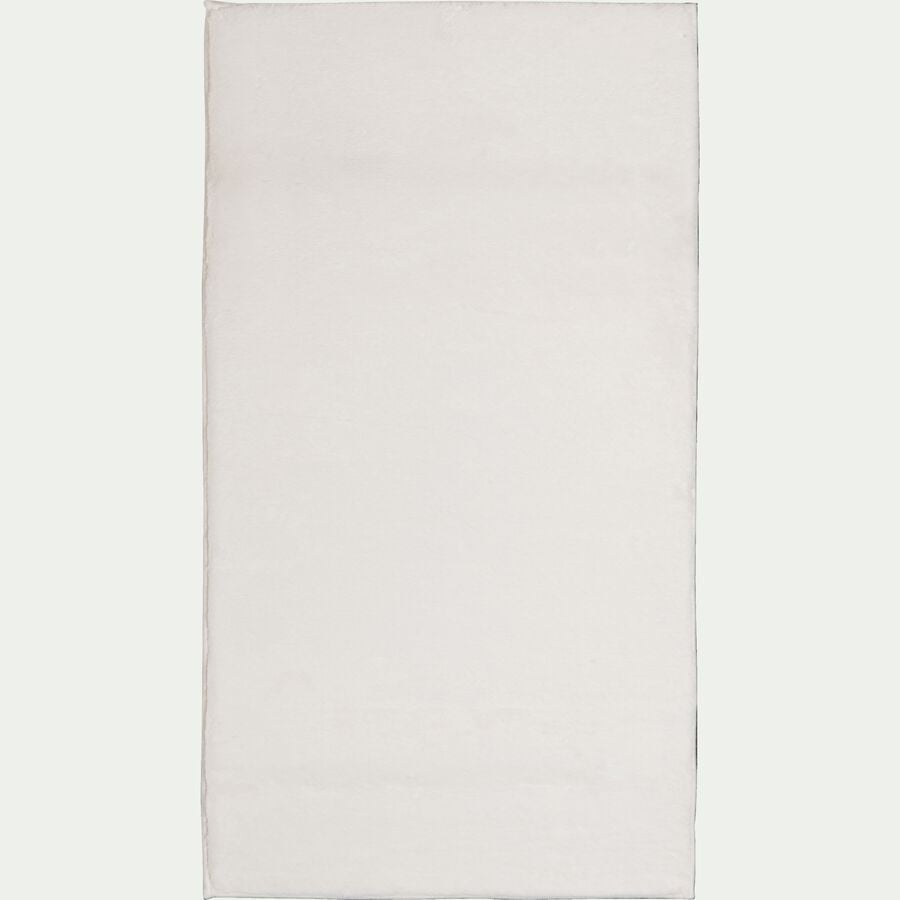 Tapis imitation fourrure - blanc ventoux 60x110cm-ROBIN
