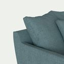 Canapé 2 places fixe en tissu joint - bleu niolon-LENITA