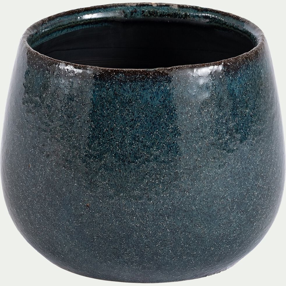Cache-pot en céramique D24cm - bleu niolon-GIONA