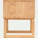 Table de chevet en plaqué chêne L45xl40xH48cm - bois clair-BRUNA