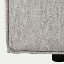Canapé 2/3 places petit angle droit fixe en tissu - gris borie-MAUSSANE