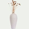 Vase texturé en céramique - blanc D15xH28cm-PALMADULA