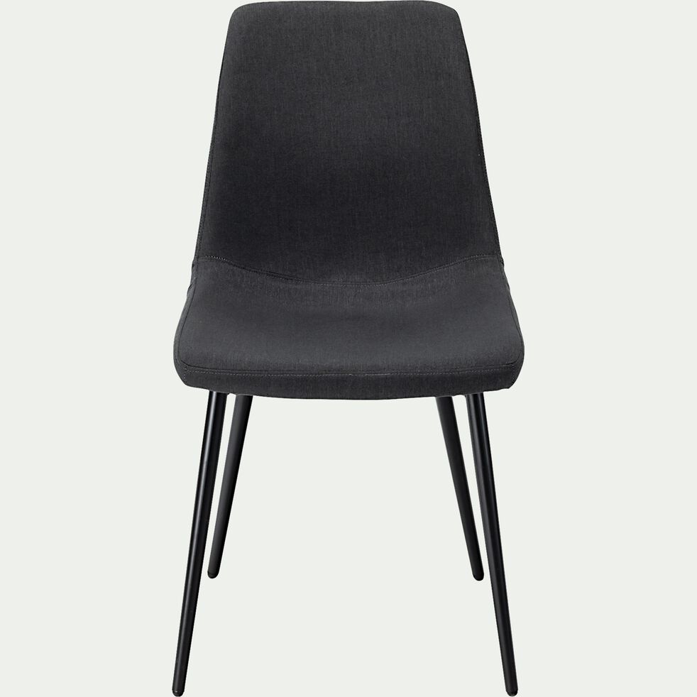 Chaise en tissu et bois de hêtre - gris ardoise-CALLAS
