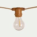 Guirlande électrique avec câble en jute 10 ampoules - 8m naturel-ALLEGRA
