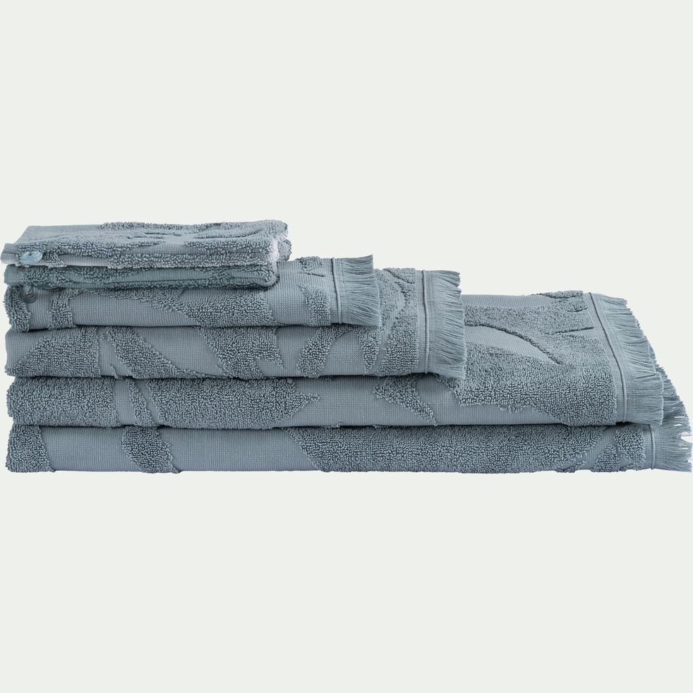 Lot de 2 serviettes invité en coton - bleu calaluna 30x50cm-Ryad