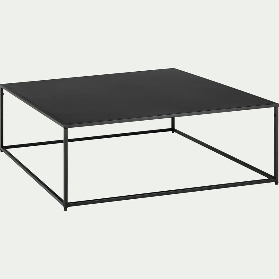 Table basse carrée en métal - noir 100x100cm-LEVANTE
