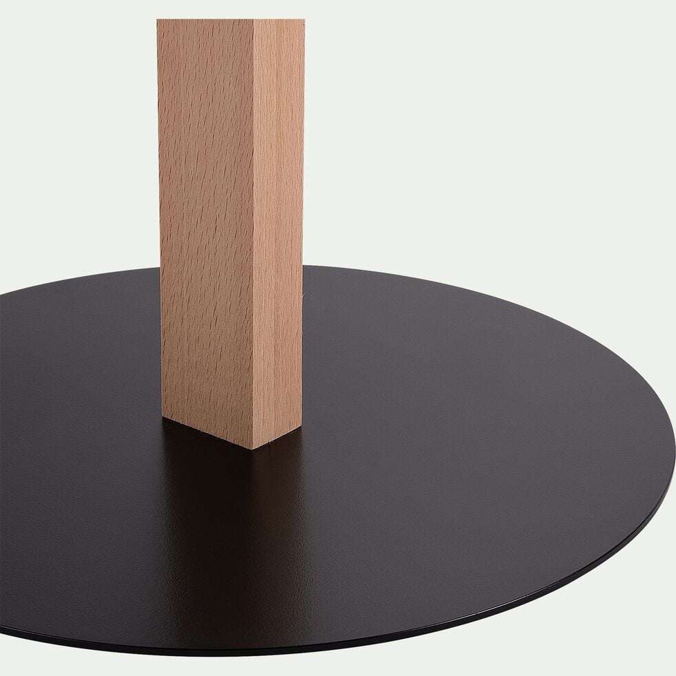 Pied de lampadaire géométrique en bois et métal - noir H210cm-DENVER
