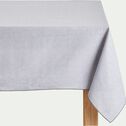 Nappe en lin et coton gris borie 170x170cm-NOLA