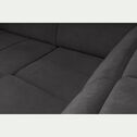 Canapé d'angle droit convertible avec coffre en tissu doux - gris ardoise-ORIGANO
