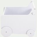 Chariot à roulettes pour chambre enfant - blanc-DICO