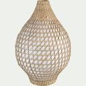 Vase tressé en jonc de mer et bambou - naturel D31xH45cm-PLANIA