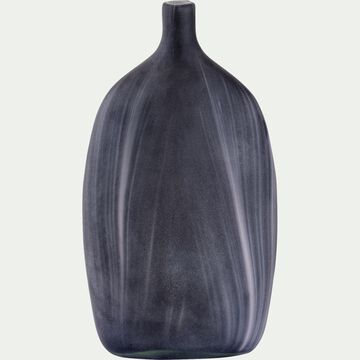 Soliflore en verre avec motifs - noir H35cm-VOLIRI