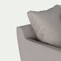 Canapé d'angle gauche fixe en tissu joint - gris borie-LENITA