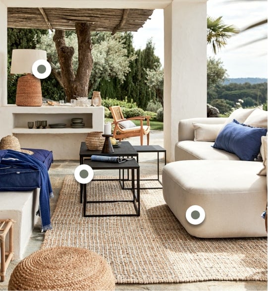meubles et décorations estivales méditerrannéennes - alinea