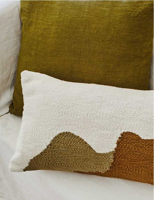 monts et vallees coussin à motifs montagnes - marron 30x50cm, alinea x Maison Baluchon