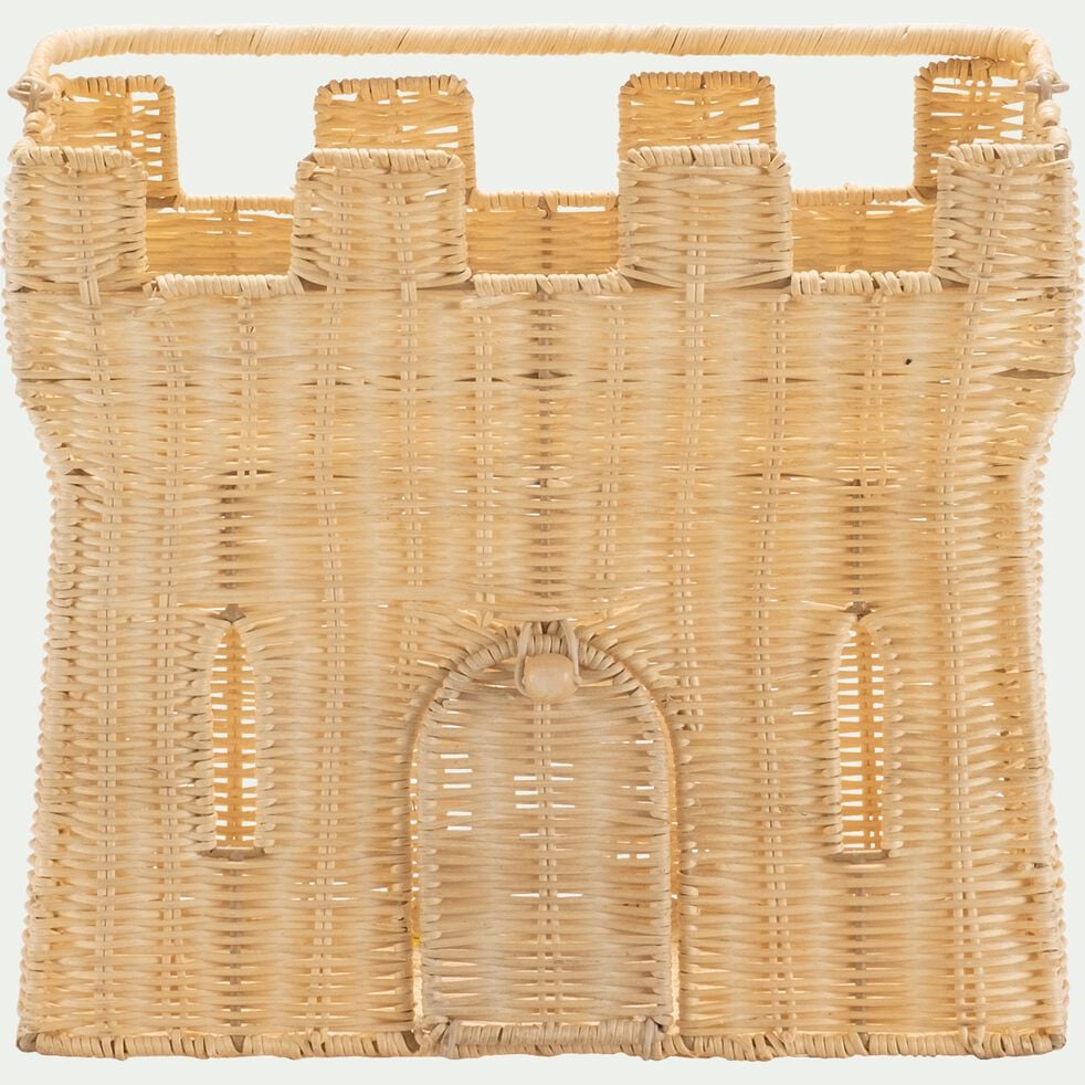 Panier de rangement château en rotin