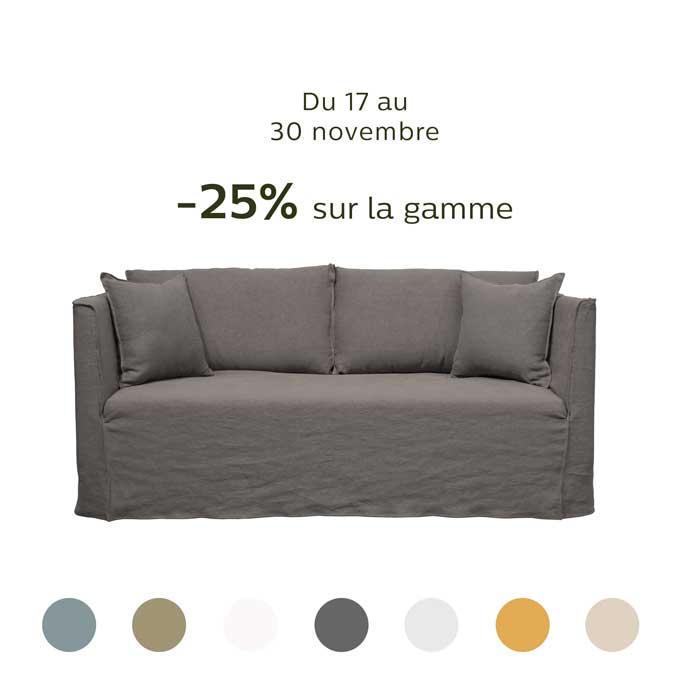 Vence. Canapé made in France -25% sur la gamme