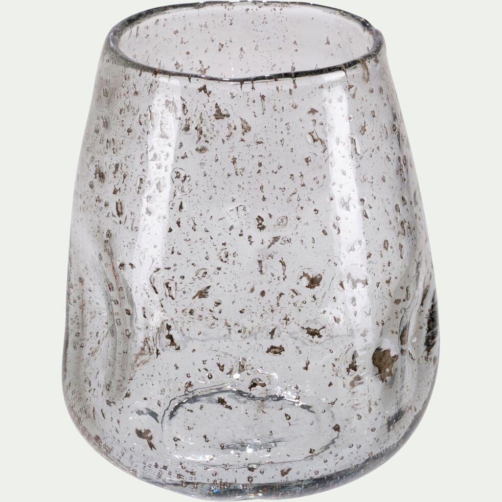 photophore en verre bullé