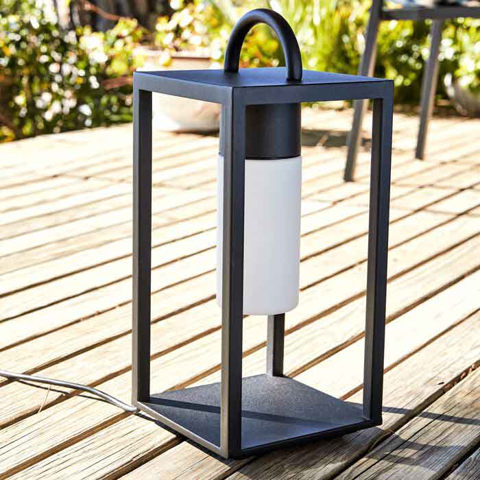 lampe d’extérieur décorative et pratique lanterne de jardin en métal h47cm 26764290 jazz alinea
