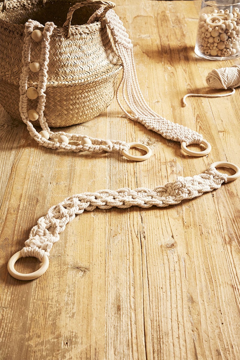 Atelier Anse ou bandoulière en macramé 50cm