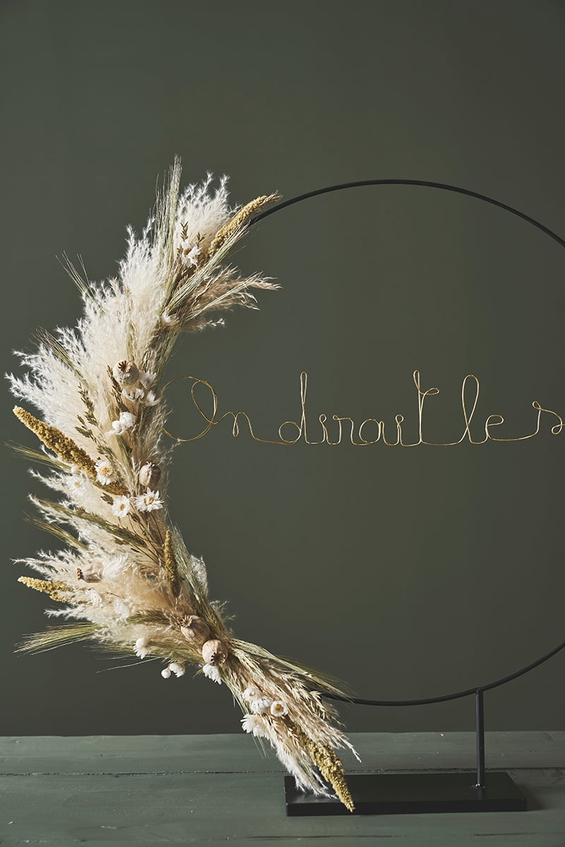 Atelier DIY couronne de fleurs séchées XL alinea Cabries