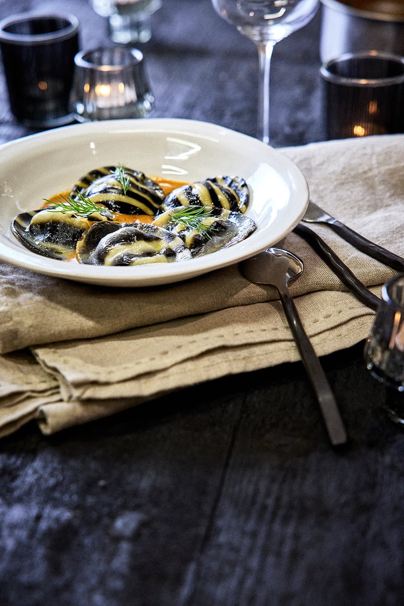 Atelier Ravioles bicolores aux Saint-Jacques alinea