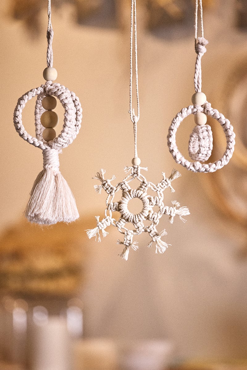 Atelier Suspensions de Noël en macramé alinea